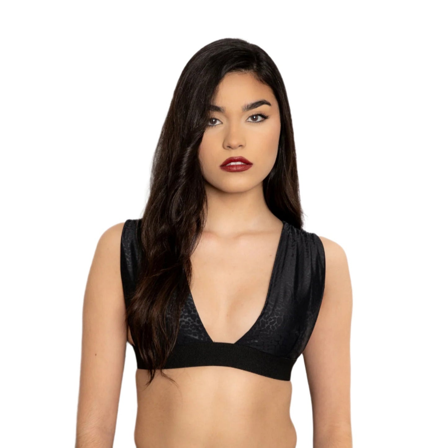 ATHENABIKINIBLACKLEOPARDFRONTTOP