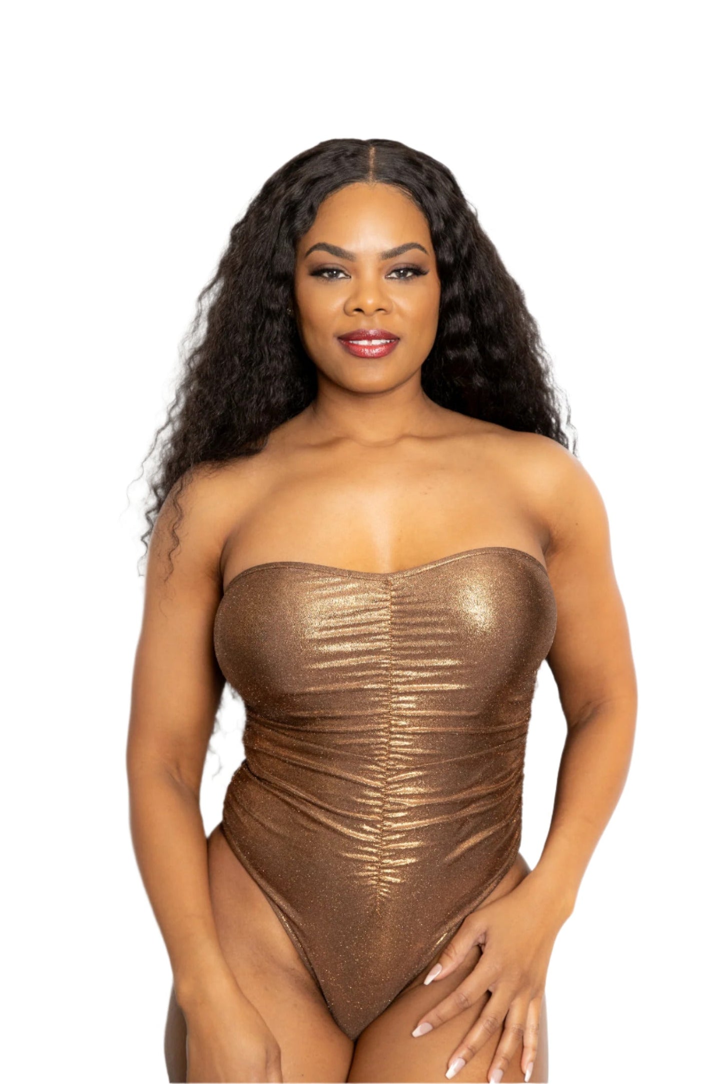 SELENE ONE PIECE BATHING SUITE BRONZE