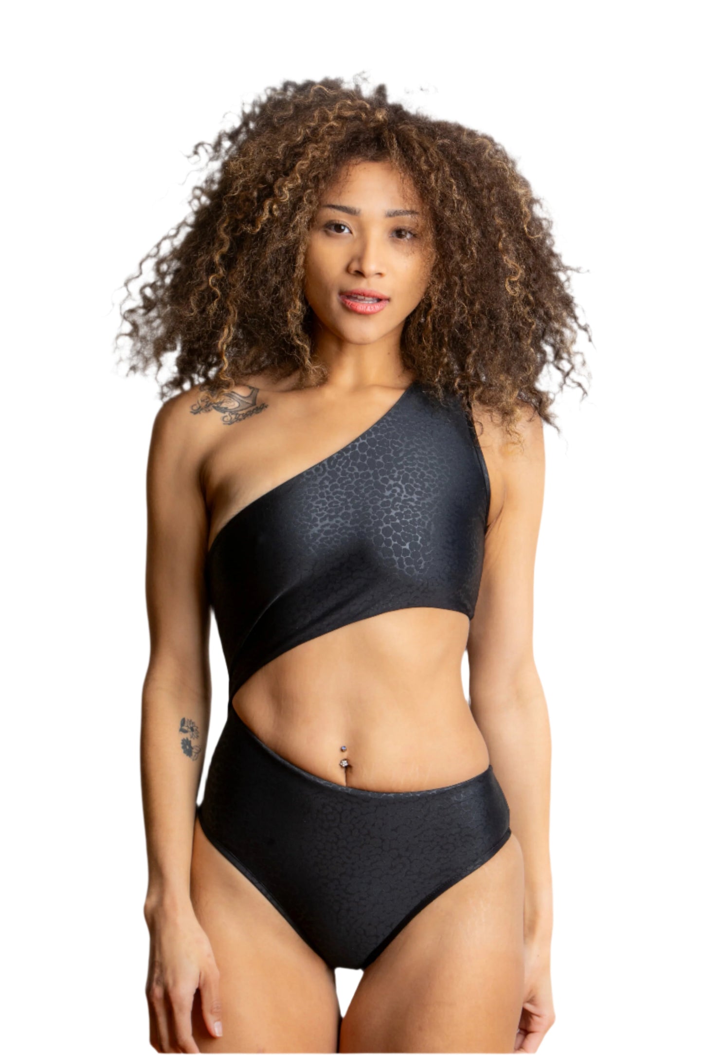 CORA ONE PIECE BLACK LEOPARD