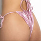 Beset Sexy Triangle Bikini Set – Metallic Glamour Meets Adjustable Comfort