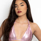 Beset Sexy Triangle Bikini Set – Metallic Glamour Meets Adjustable Comfort