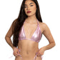 Beset Sexy Triangle Bikini Set – Metallic Glamour Meets Adjustable Comfort
