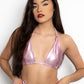 Beset Sexy Triangle Bikini Set – Metallic Glamour Meets Adjustable Comfort