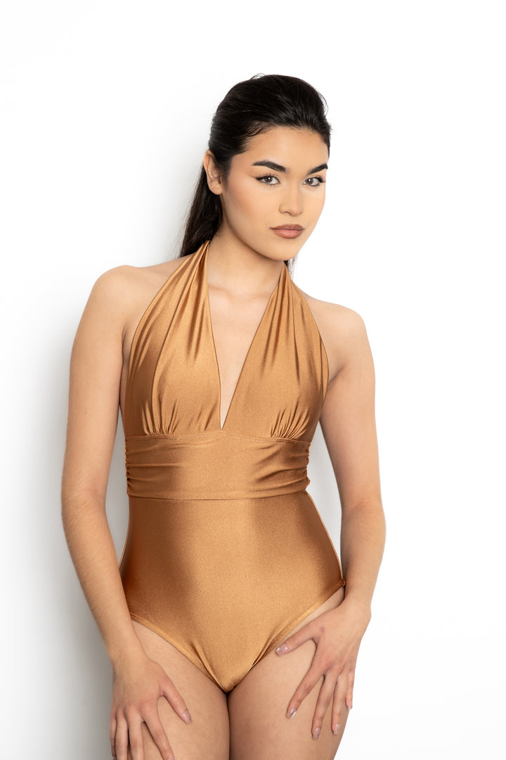 IRIS BATHING SUIT ONE PIECE HAZELNUT