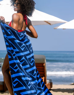Azzul Swimwear X Faribault Mill Oversized Luxury Beach Towel