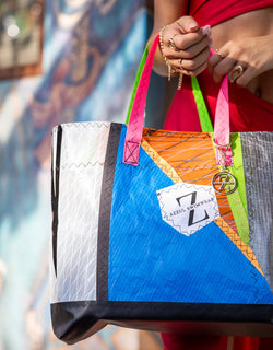 Azzul Eco-Friendly Recycled Handmade Sail Tote Bag