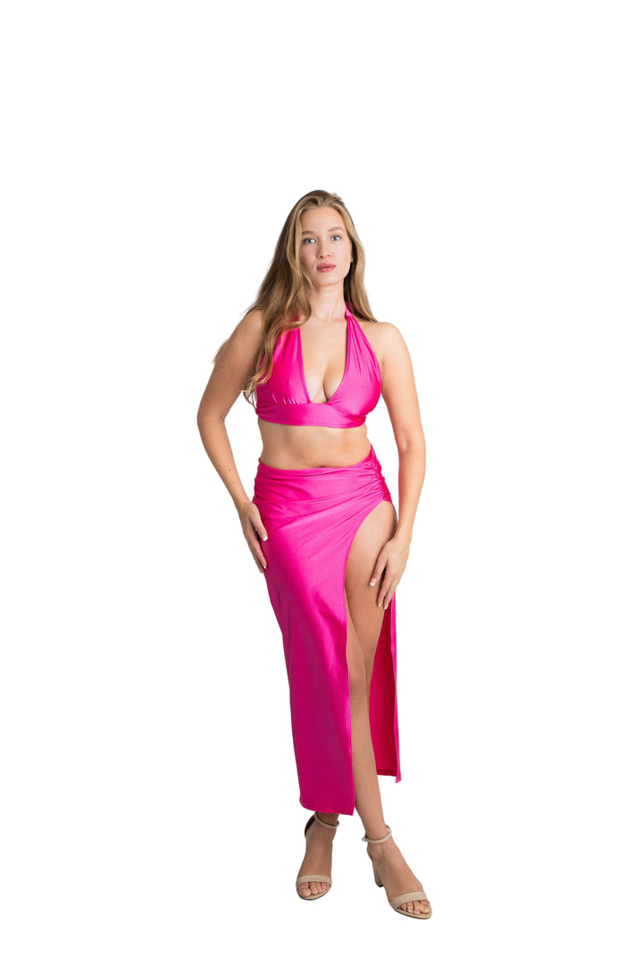 Pallas Three-Piece Bikini and Skirt Set