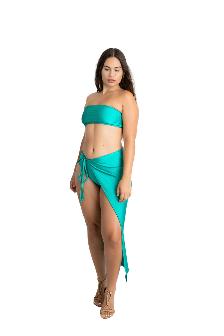 Helios Three Piece Tube Top Bikini Set - Women’s Swimwear