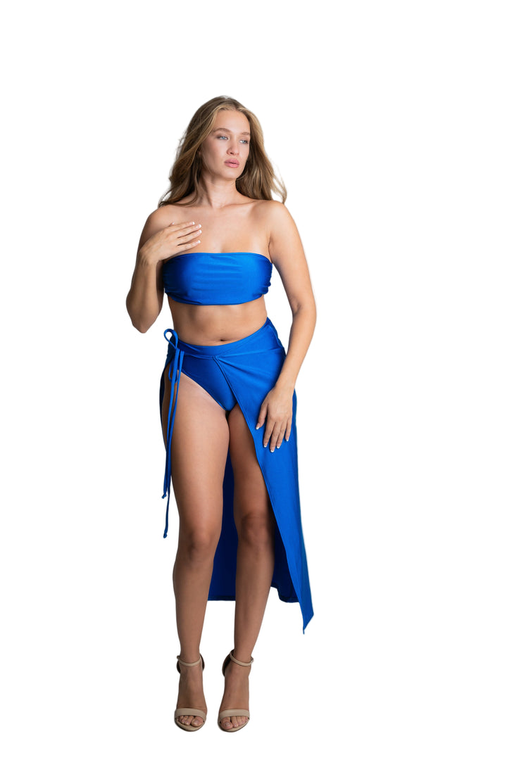 Helios Three Piece Tube Top Bikini Set - Women’s Swimwear