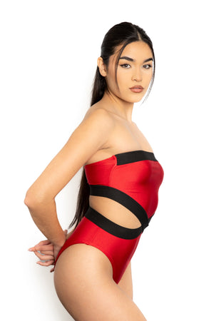 LUNA ONE PIECE BATHING SUIT RED