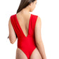 Traje de baño de una pieza con escote en V profundo Astria: elegancia audaz, confianza inigualable