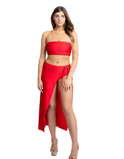 Helios Three Piece Tube Top Bikini Set - Women’s Swimwear